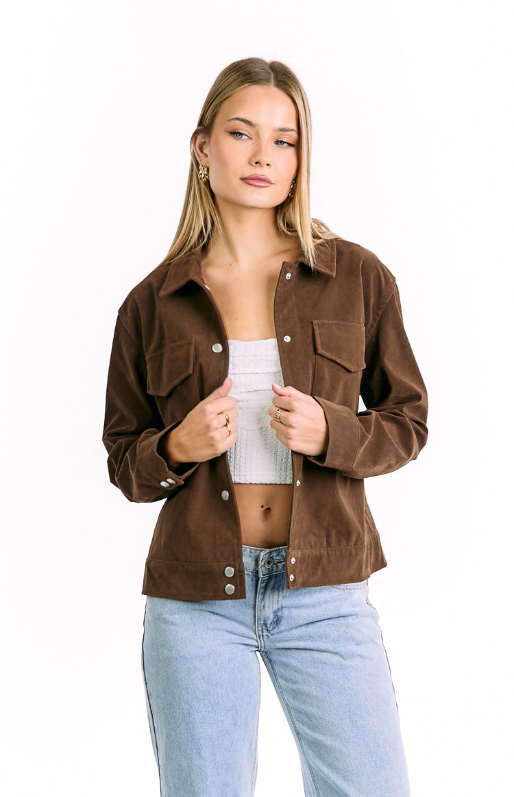 Kurze Veloursleder-Jacke Hallie