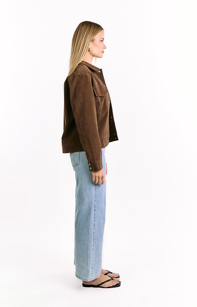 Kurze Veloursleder-Jacke Hallie