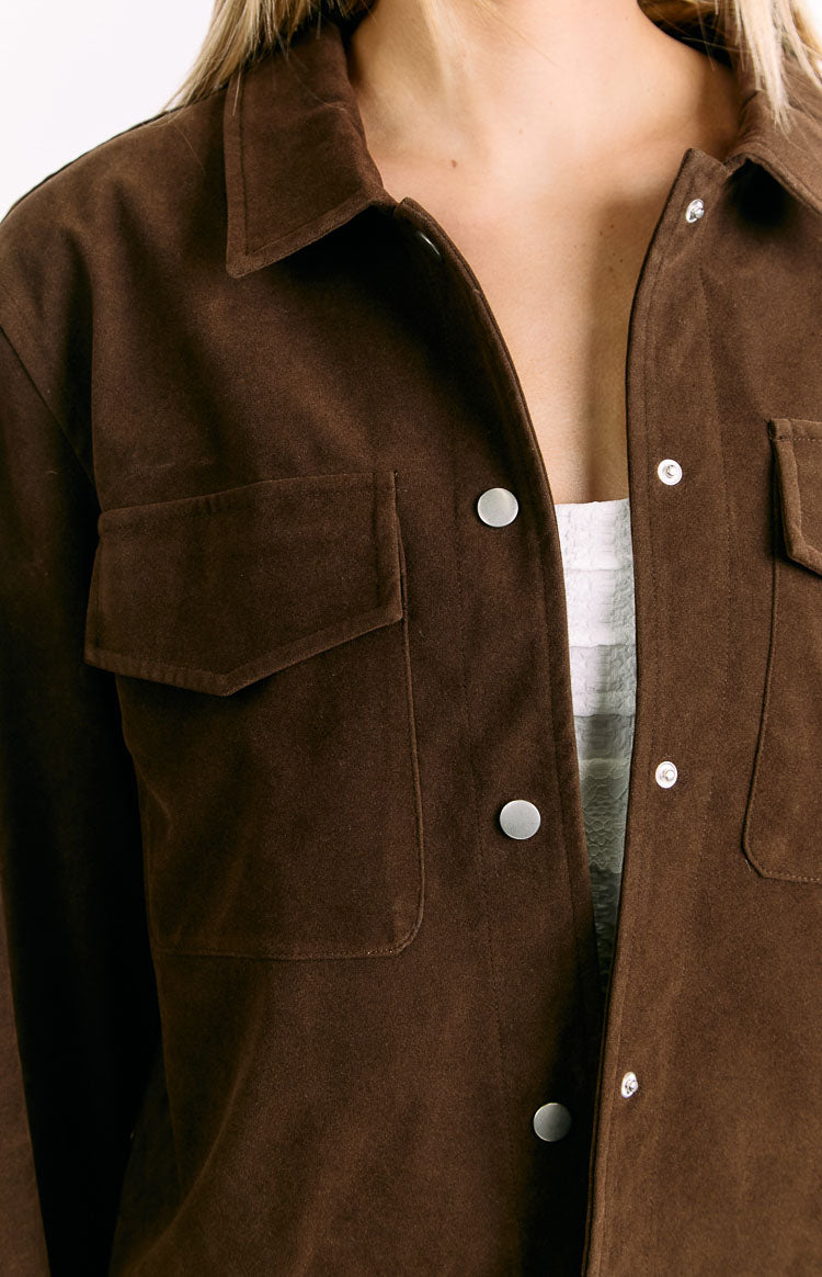 Kurze Veloursleder-Jacke Hallie