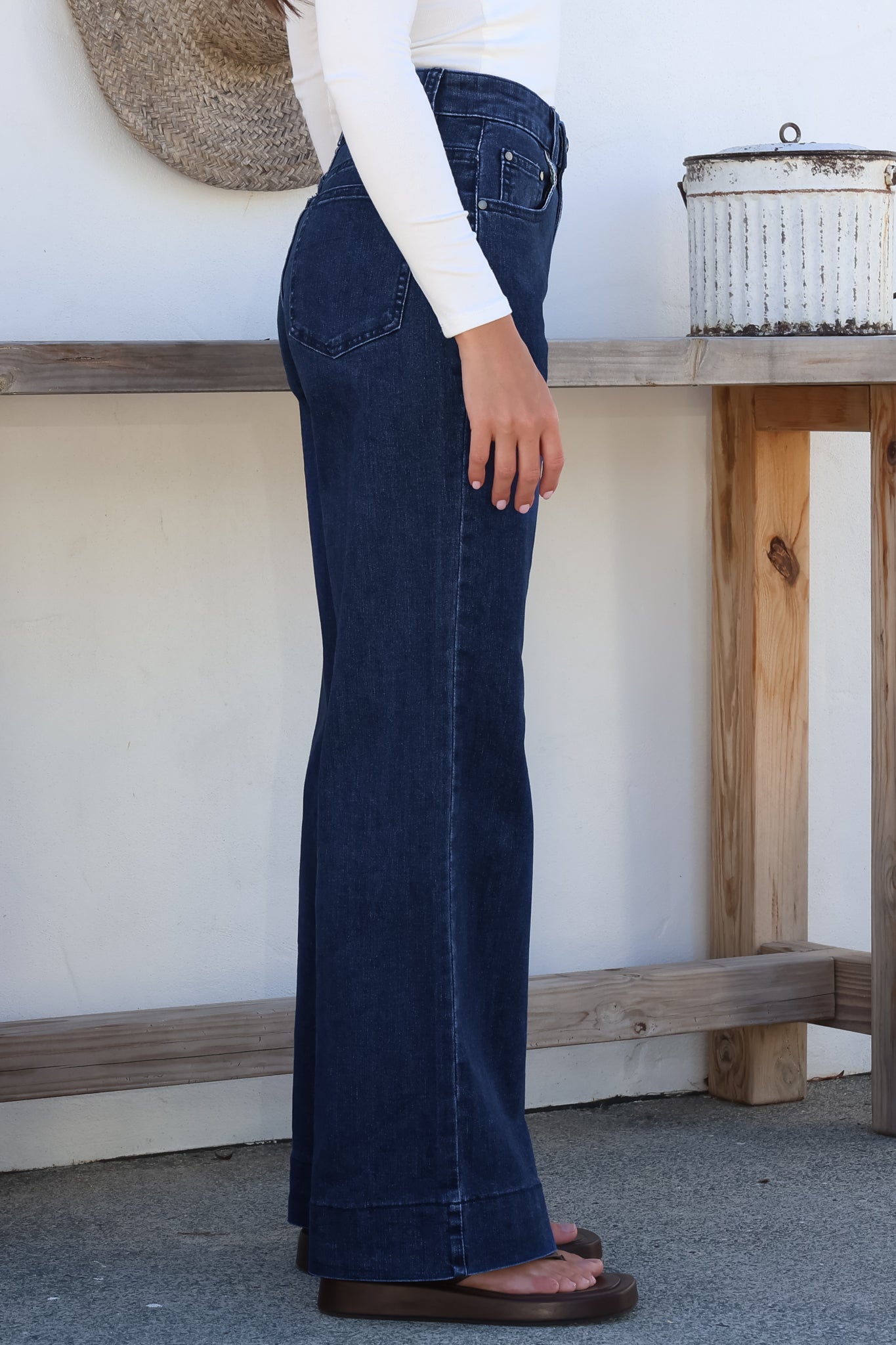 Jeans mit weitem Bein
