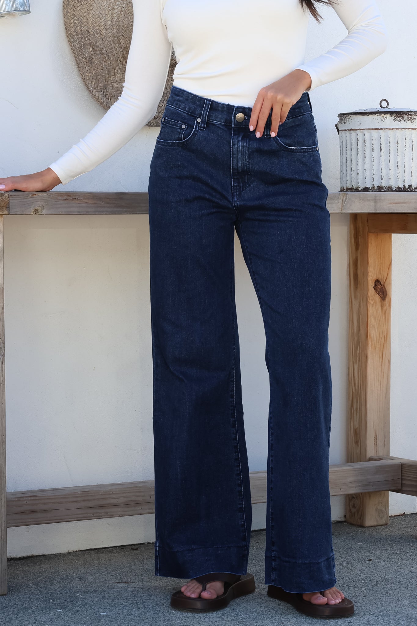Jeans mit weitem Bein