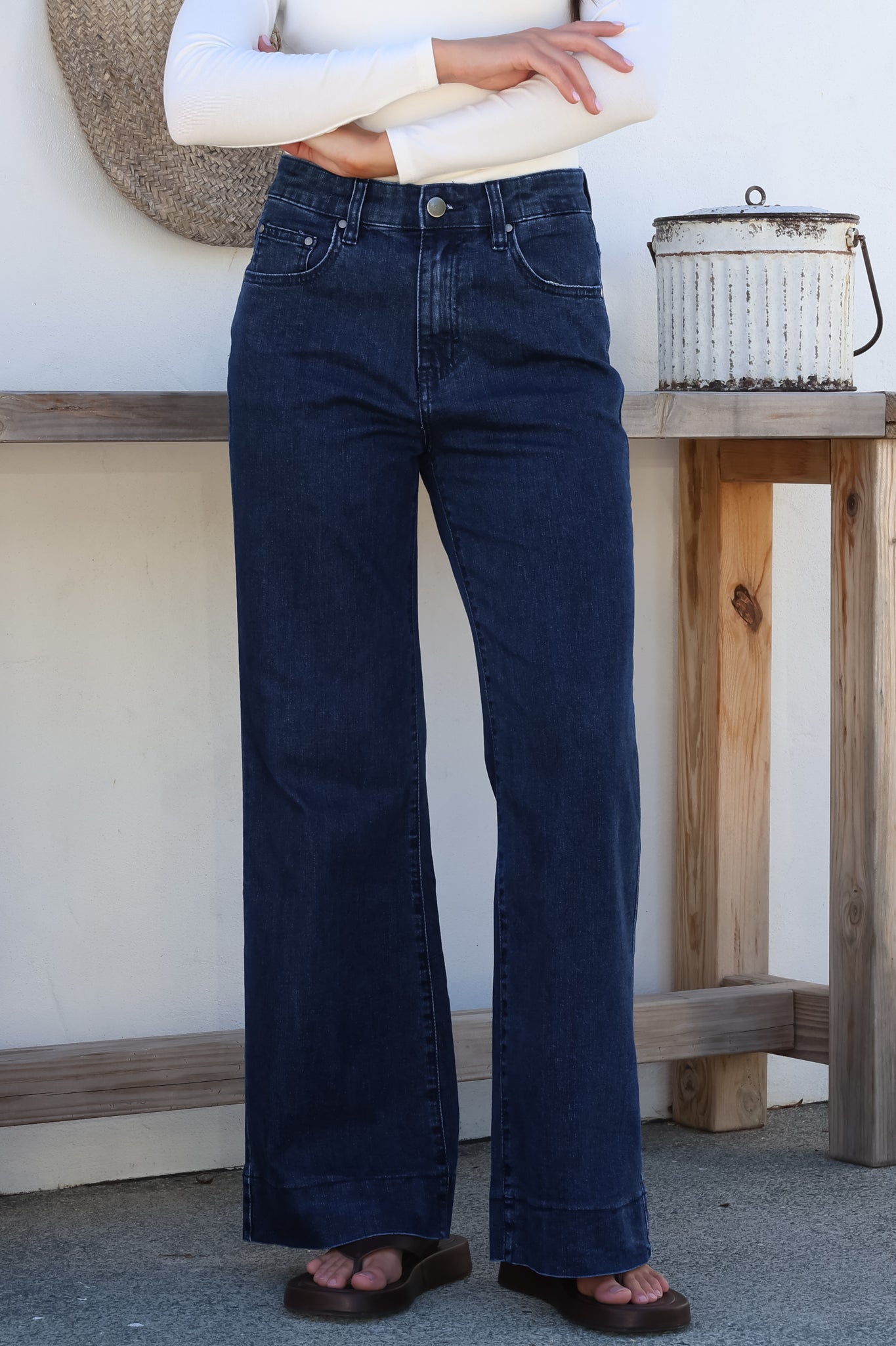 Jeans mit weitem Bein