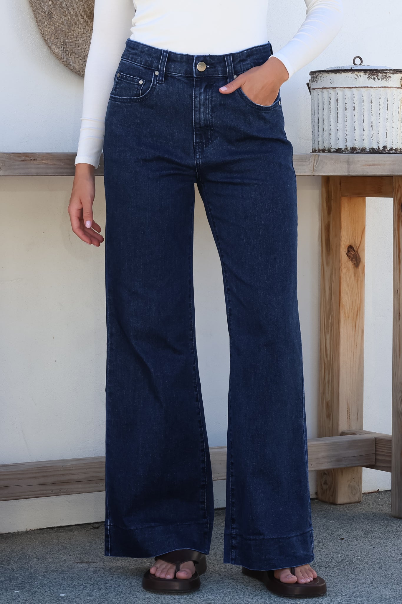 Jeans mit weitem Bein