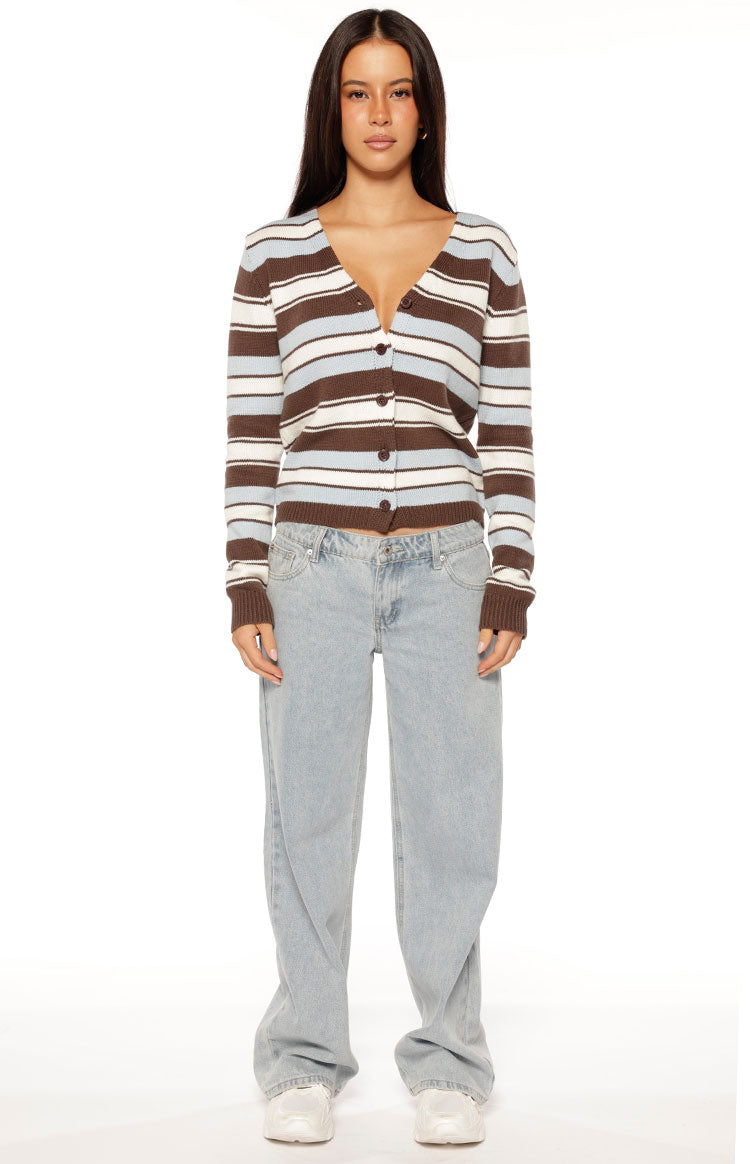 Gestreifte Strickjacke Misha