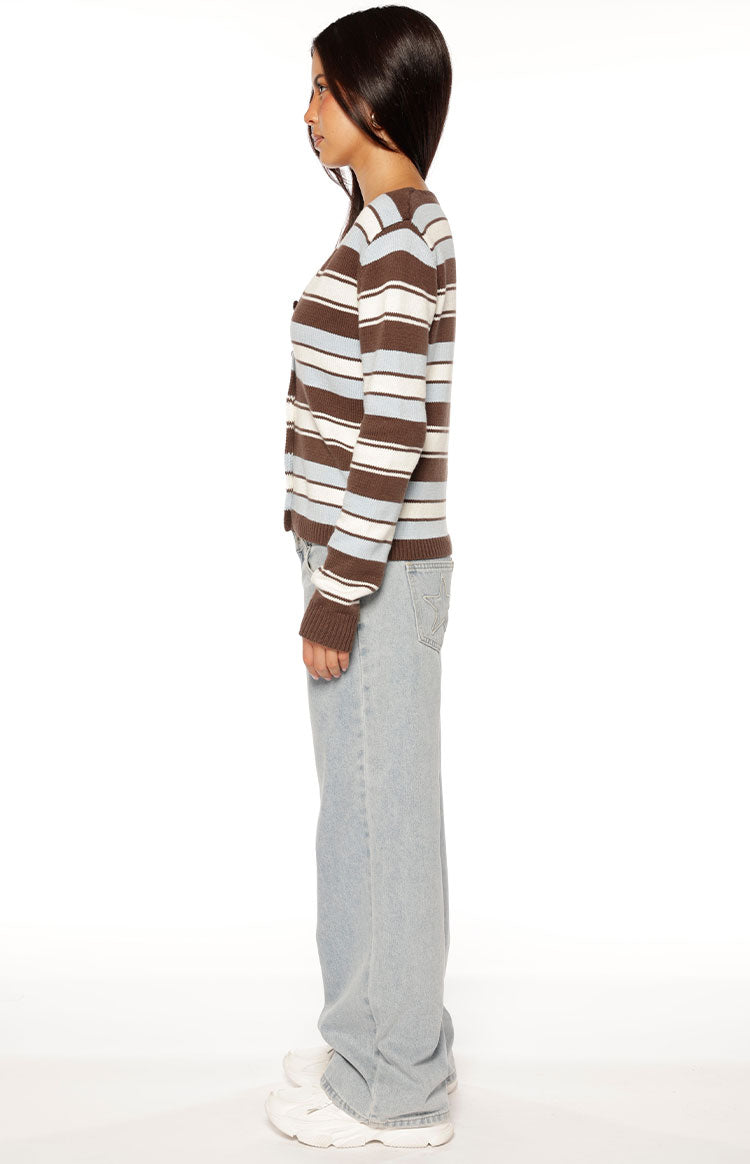 Gestreifte Strickjacke Misha