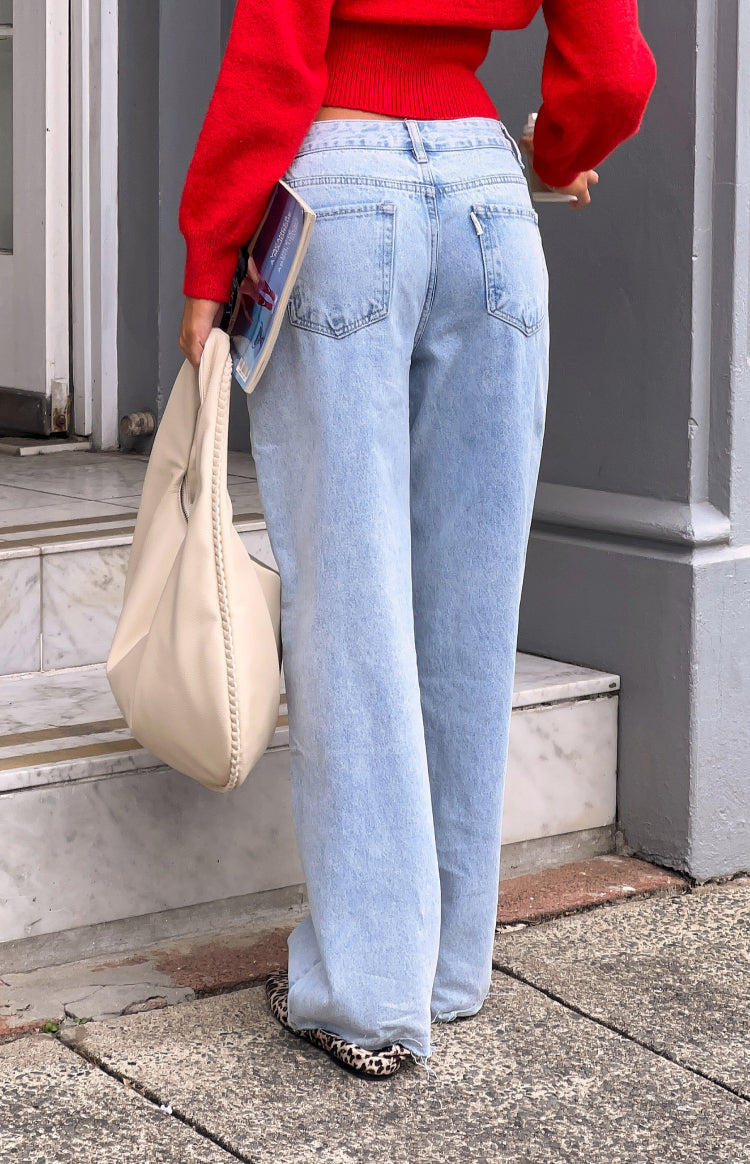 Wide-Leg Boyfriend Jeans