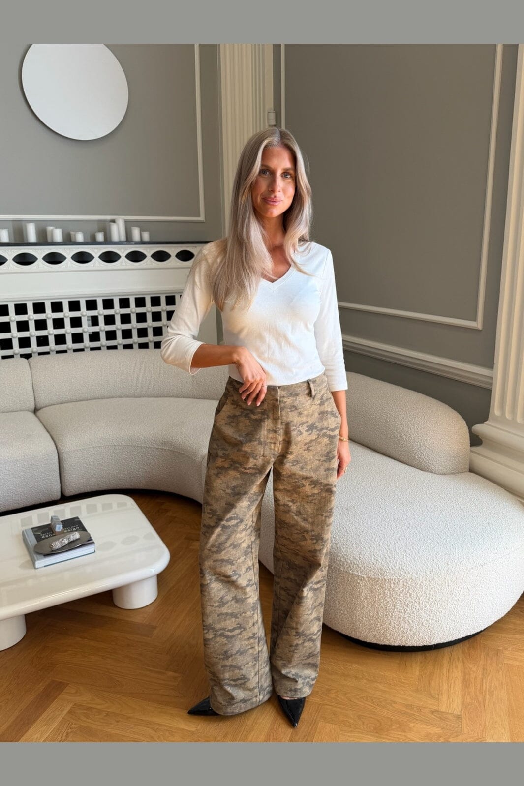 Cargohose Becca mit Camouflage-Muster