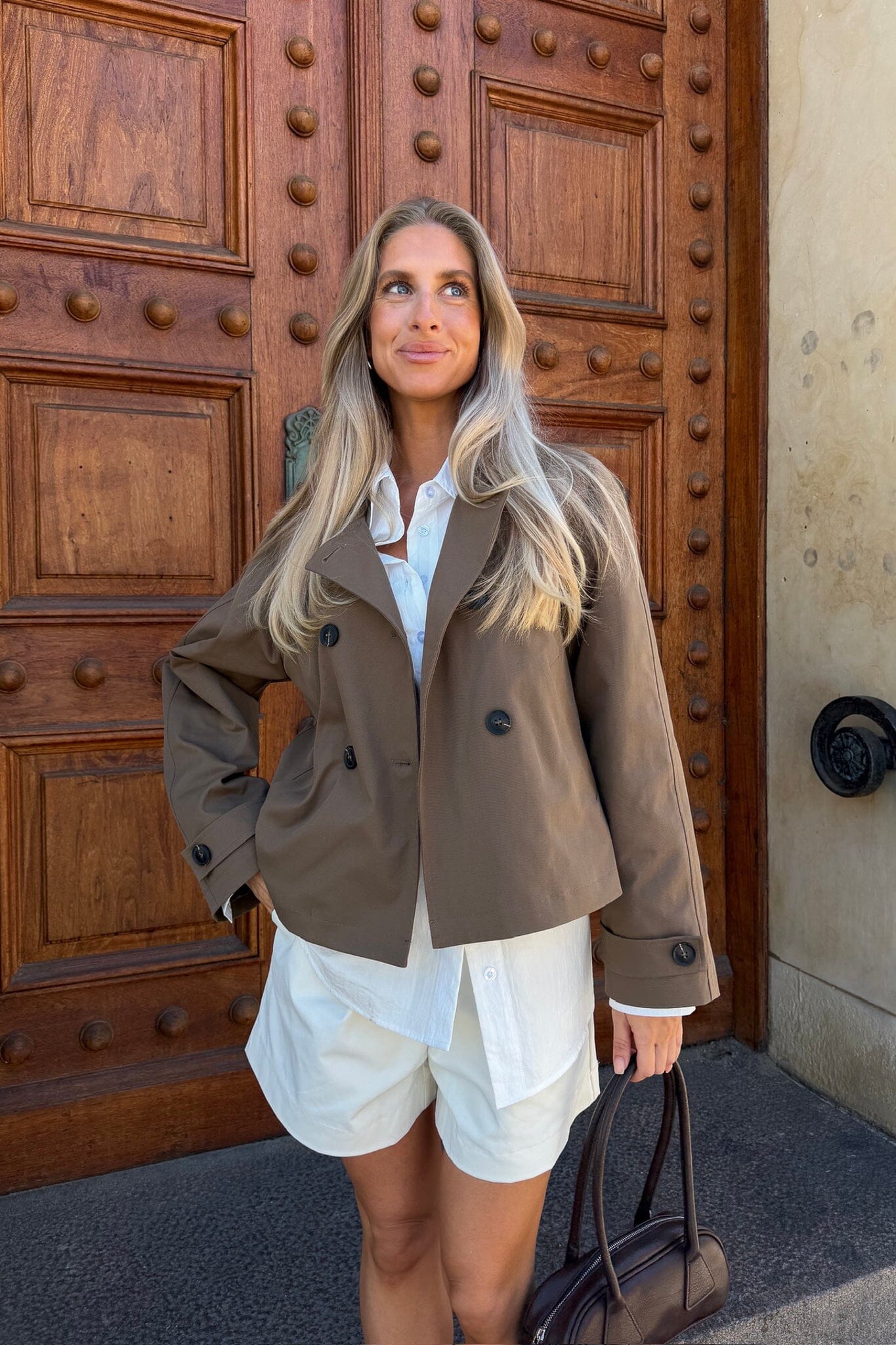 Trenchcoat Luna Kurz mit Doppelreiher