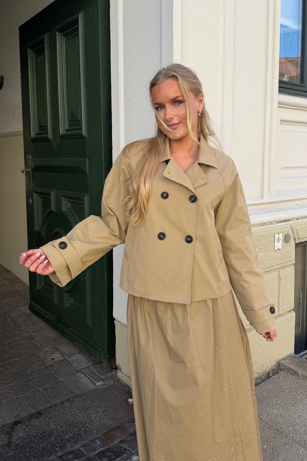 Trenchcoat Luna Kurz mit Doppelreiher
