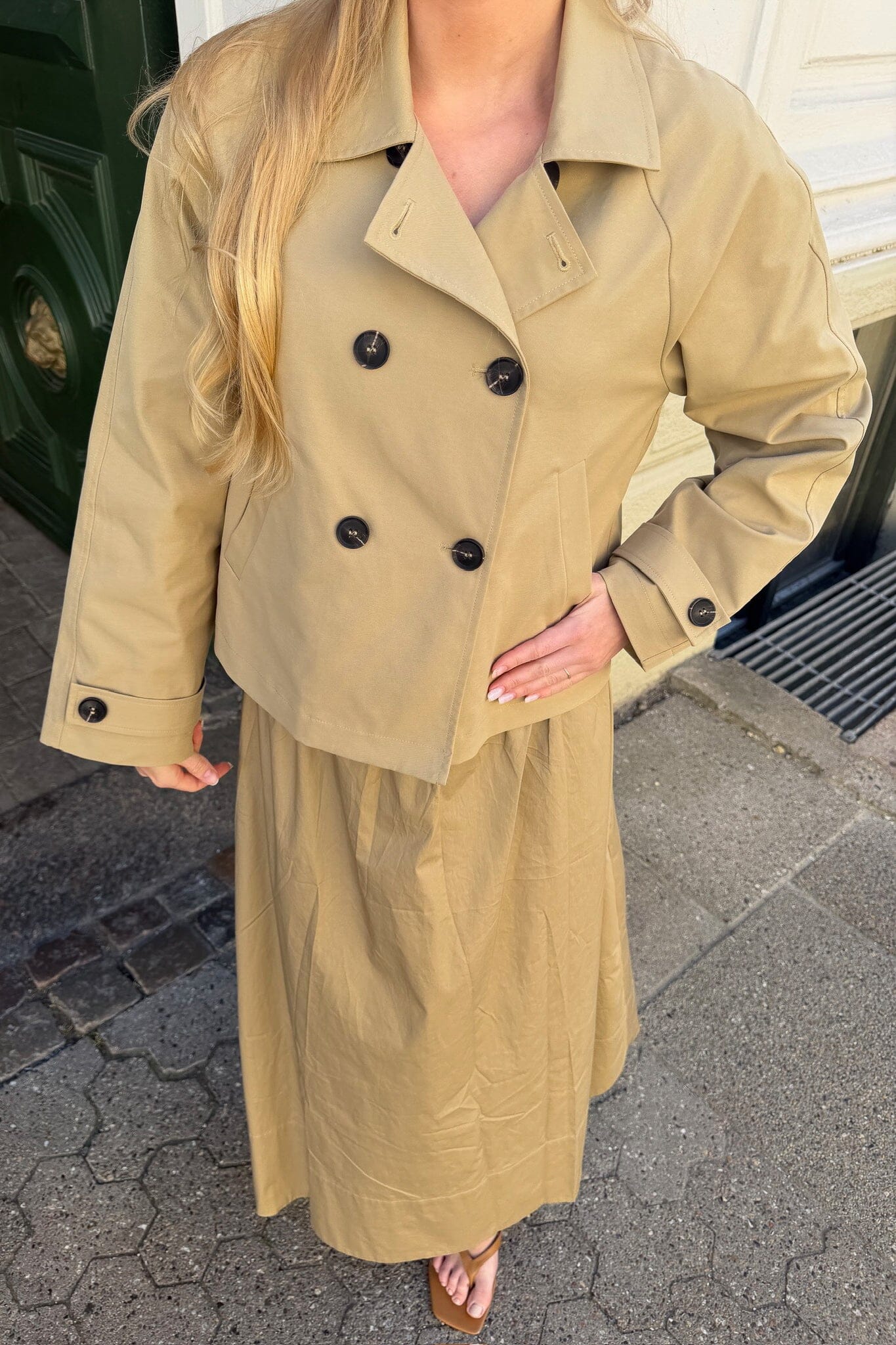 Trenchcoat Luna Kurz mit Doppelreiher