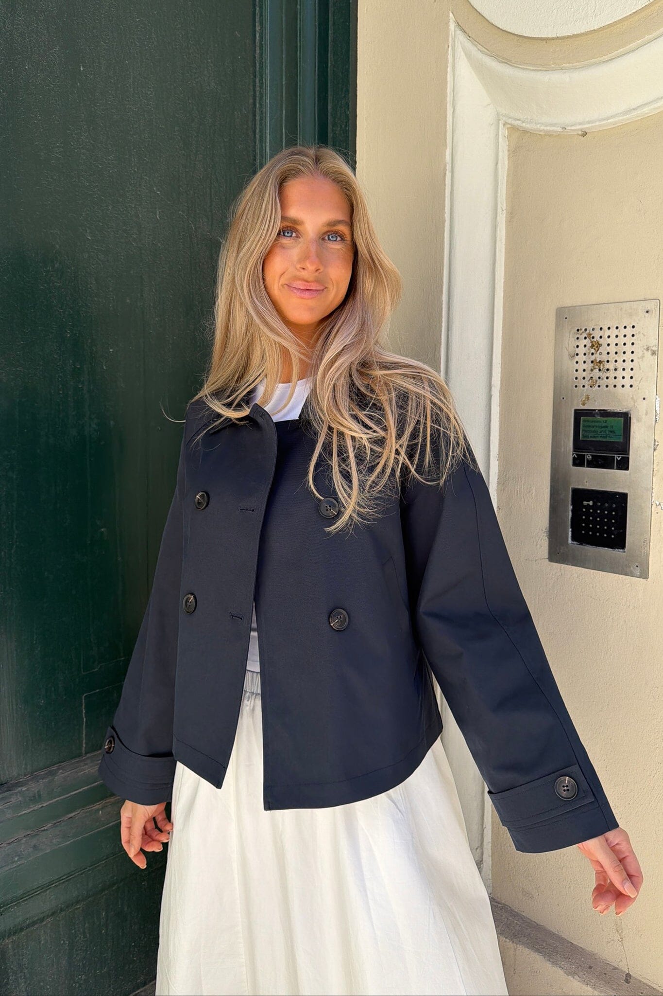 Trenchcoat Luna Kurz mit Doppelreiher