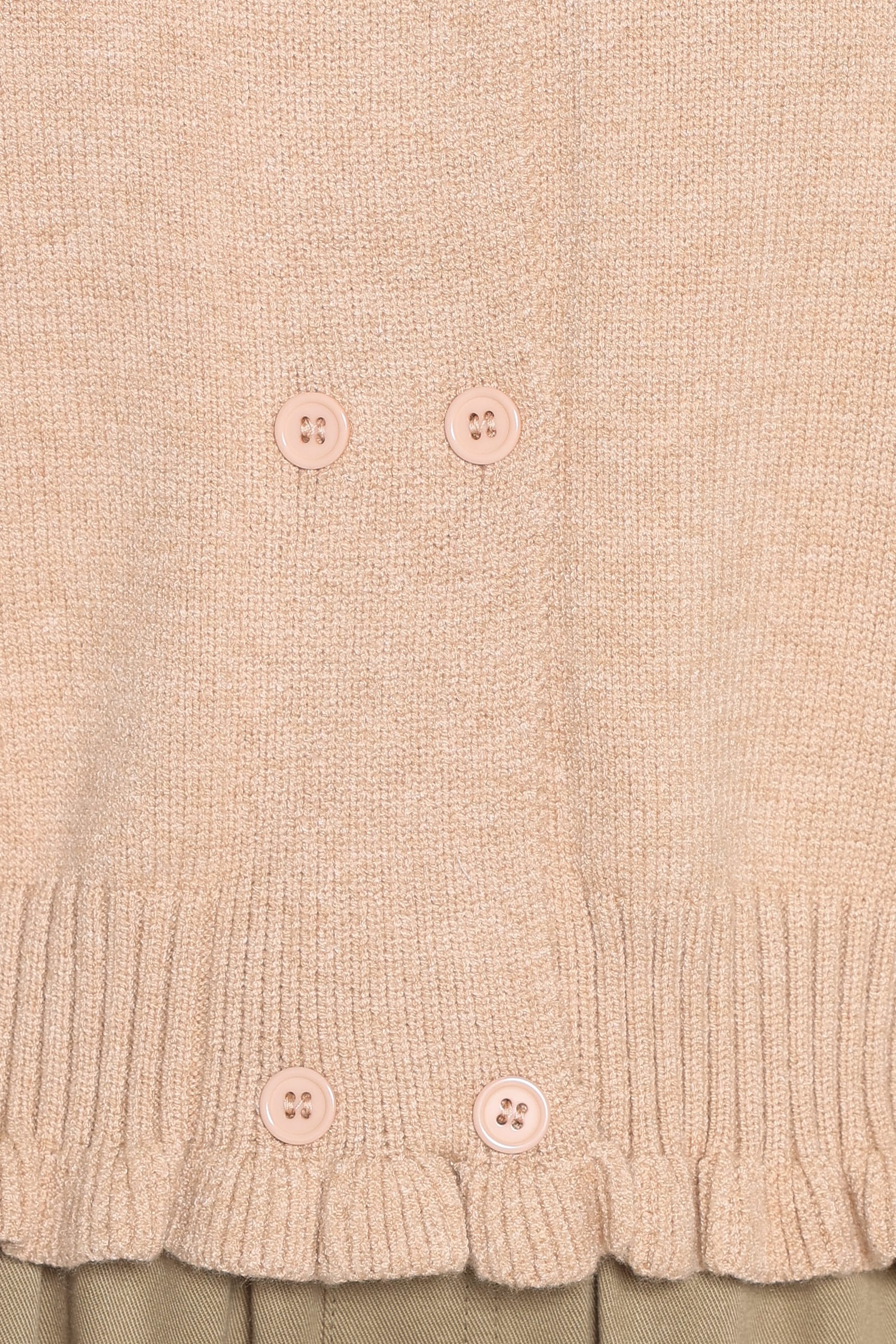 Cardigan mit Rüschensaum