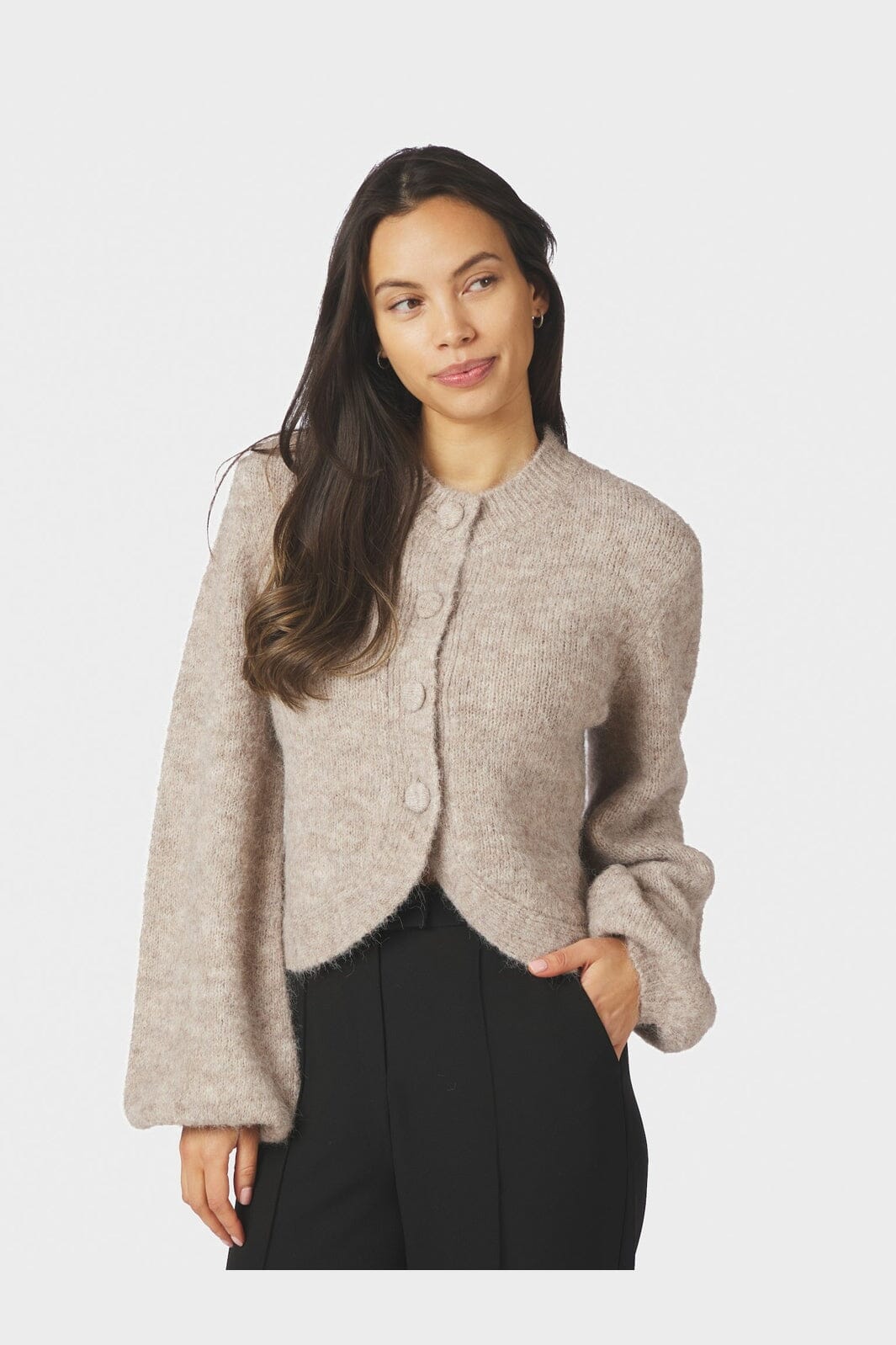 Strickjacke Gio Fluffy aus Woll-Mix