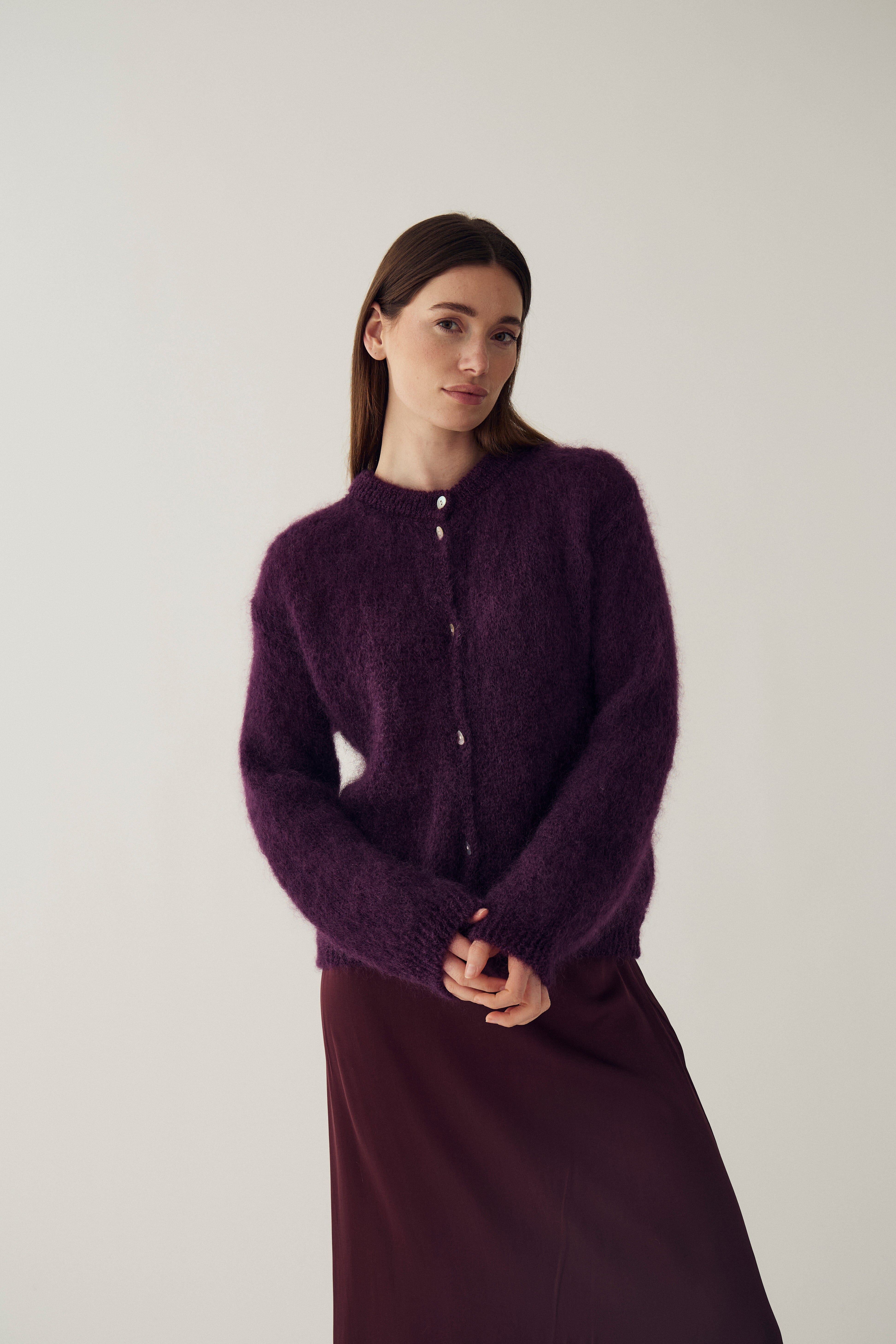 Strickjacke Kae mit Rundhalsausschnitt