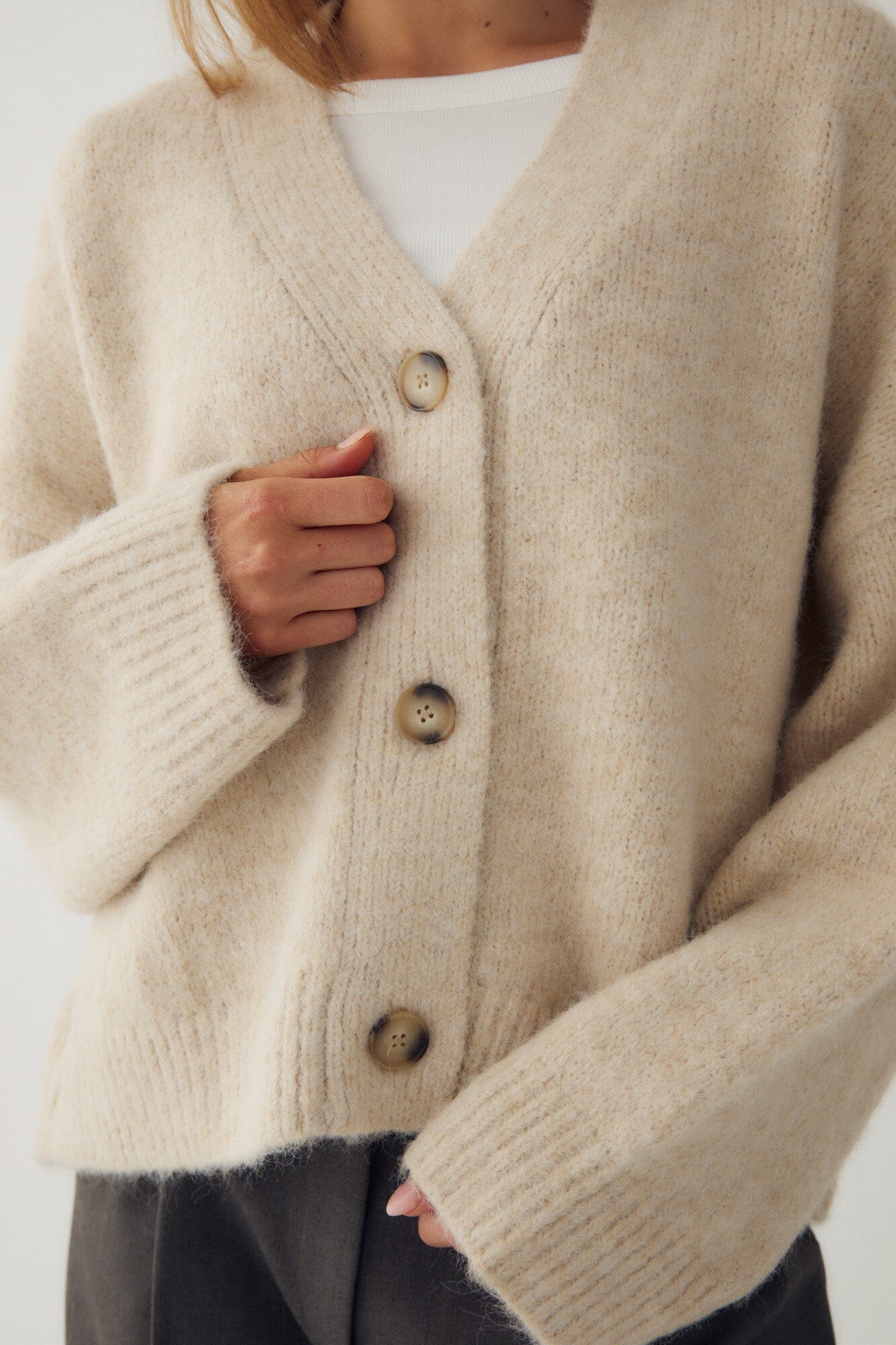 Strickjacke Gio Fluffy aus Woll-Mix
